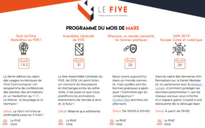 [Actu] Le programme du mois de mars, au FIVE, est là !