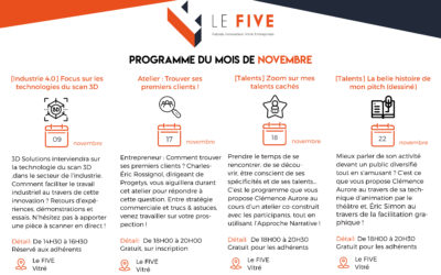 [Novembre] Le programme du mois de novembre est en ligne !